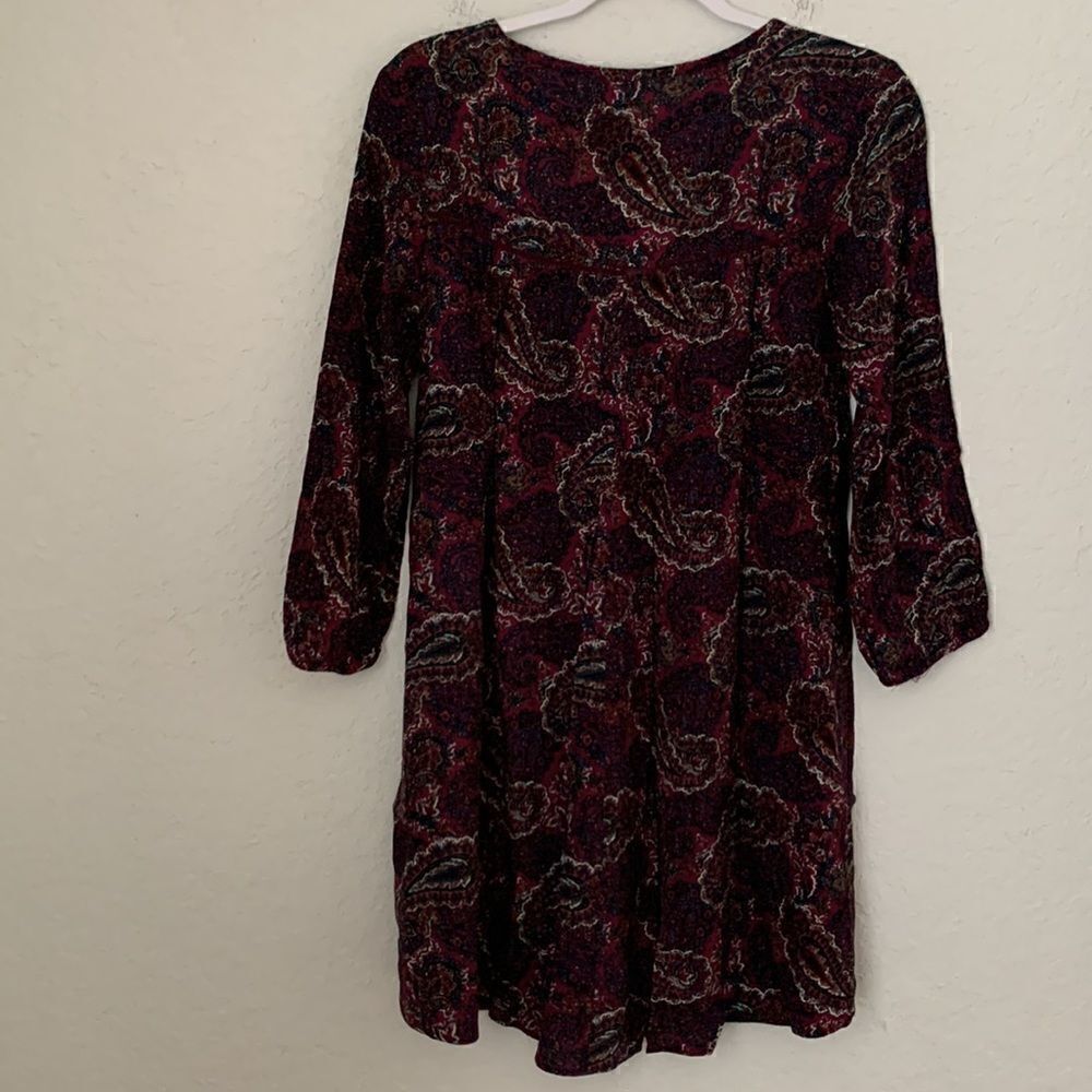 American Eagle Keyhole Paisley Mini Dress Size M - Picture 2 of 12